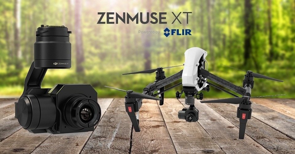 dji zenmuse xt flir drones thermische camera dji inspire 1 matrice m100 quadcopter 2015