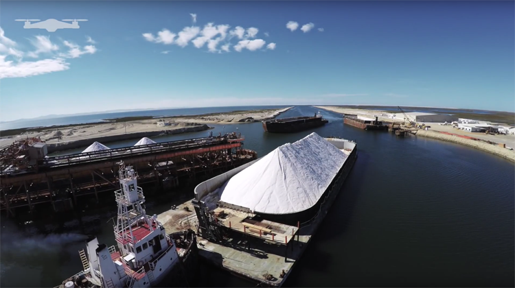 Ojo de Liebre coastal lagoon by drone