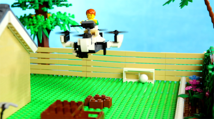 Stop motion video 'Lego Drone fail'